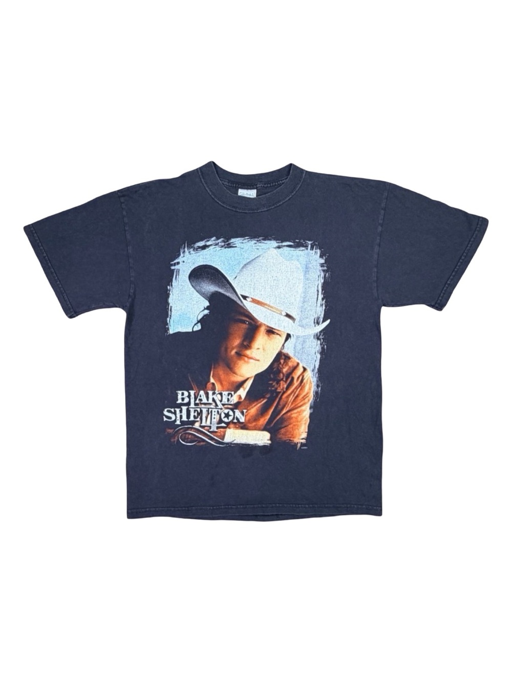 Vintage Gildan 2001 Blake Shelton Country Music Crew Neck Concert Tee Medium Top